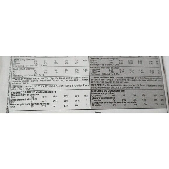 McCall's 2538 Vintage Sewing Pattern Misses Blouse 4 Variations Uncut Size 16 18 - Picture 2 of 4